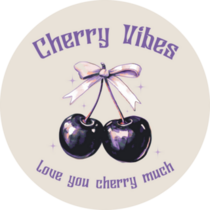 Purple Cherry Vibes Sticker