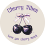 Purple Cherry Vibes Sticker