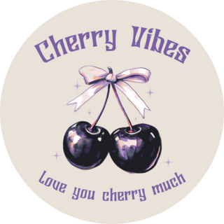 Purple Cherry Vibes Sticker