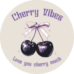 Purple Cherry Vibes Sticker