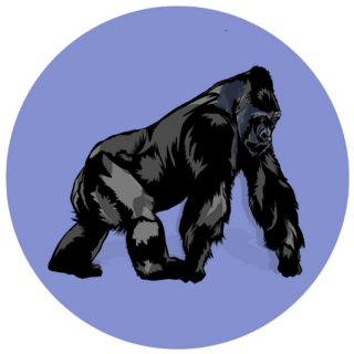 Purple Circle Gorilla Sticker