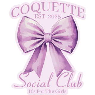 Purple Coquette Club Sticker