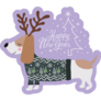 Purple Dachshund Xmas Sticker