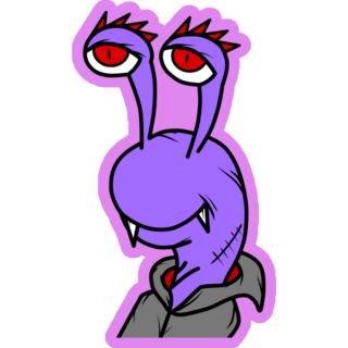 Purple Dracula Snail Sticker