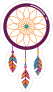 Purple Dreamcatcher Hippie Sticker