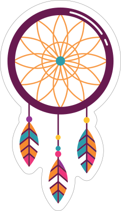 Purple Dreamcatcher Hippie Sticker