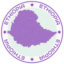 Purple Ethiopia Map Sticker