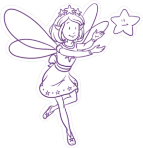 Purple Fairy and Star Sticker