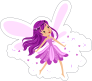 Purple Fairy with Pixie Dust Sticker