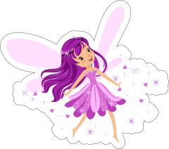 Purple Fairy with Pixie Dust Sticker