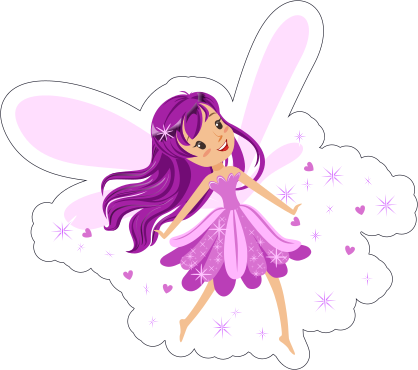 Purple Fairy with Pixie Dust Sticker