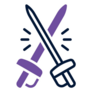 Purple Fencing Sticker