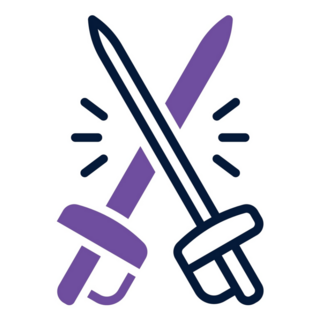 Purple Fencing Sticker