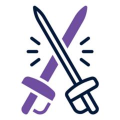 Purple Fencing Sticker