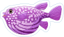 Purple Fish Sticker