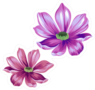 Purple Flowers Sticker