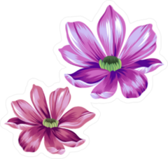 Purple Flowers Sticker