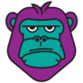 Purple Gorilla Icon Sticker