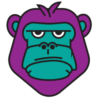 Purple Gorilla Icon Sticker
