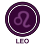 Purple Leo Zodiac Sign Sticker