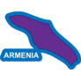 Purple Map Armenia Sticker