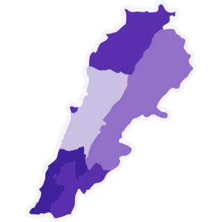 Purple Map Lebanon Sticker