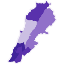Purple Map Lebanon Sticker