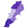 Purple Map Lebanon Sticker