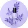 Purple Nail Polish Bottle On Purple Sticker