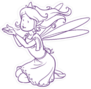 Purple Outline Fairy Sticker