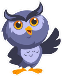 Purple Owl Sticker