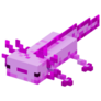 Purple Pixel Axolotl Sticker