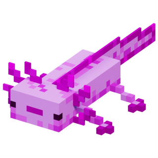 Purple Pixel Axolotl Sticker
