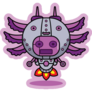Purple Robot Axolotl Sticker