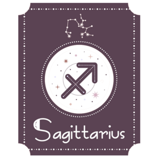 Purple Sagittarius Constellation Sticker