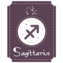 Purple Sagittarius Constellation Sticker