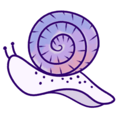 Purple Snail Art Sticker