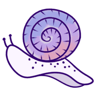 Purple Snail Art Sticker