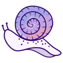 Purple Snail Art Sticker