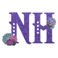 Purple Sparkle Abbreviation Of New Hampshire Sticker
