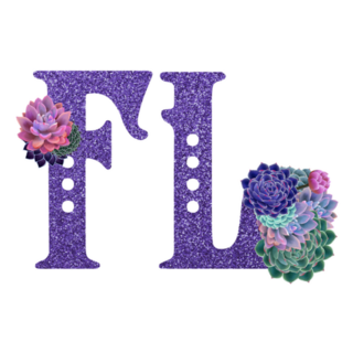 Purple Sparkle Florida Abbreviation Sticker