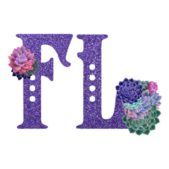 Purple Sparkle Florida Abbreviation Sticker