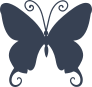 Purple-Spotted Swallowtail Butterfly Sticker