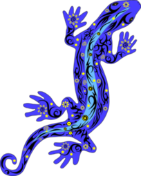 Purple Textured Lizard Sticker