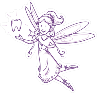 Purple Tooth Fairy Sticker