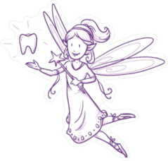 Purple Tooth Fairy Sticker