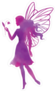 Purple Watercolor Fairy Sticker