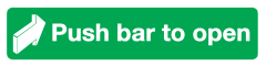 Push Bar To Open Sign Sticker