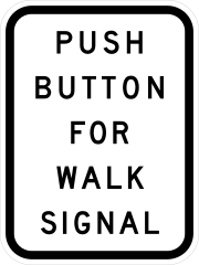 Push Button For Walk Signal Sticker