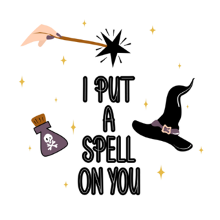 Put a Spell On You Witch Hat Sticker